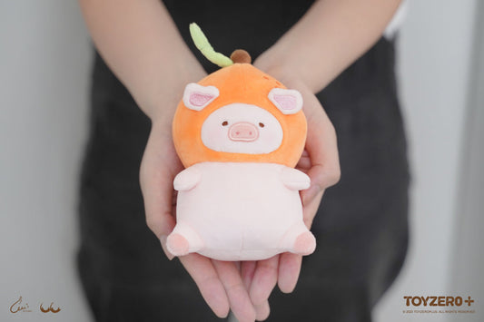 LULU THE PIGGY FRUIT - ORANGE PLUSH KEYCHAIN (12CM)