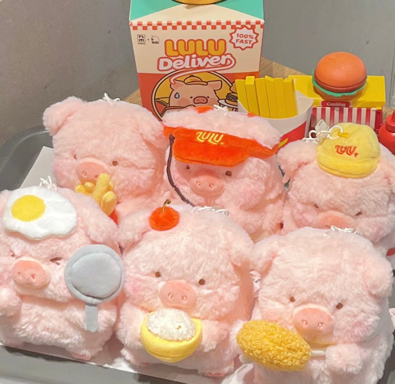 (Set Box ) LuLu the Piggy Fast Food Series Plush Blind Box