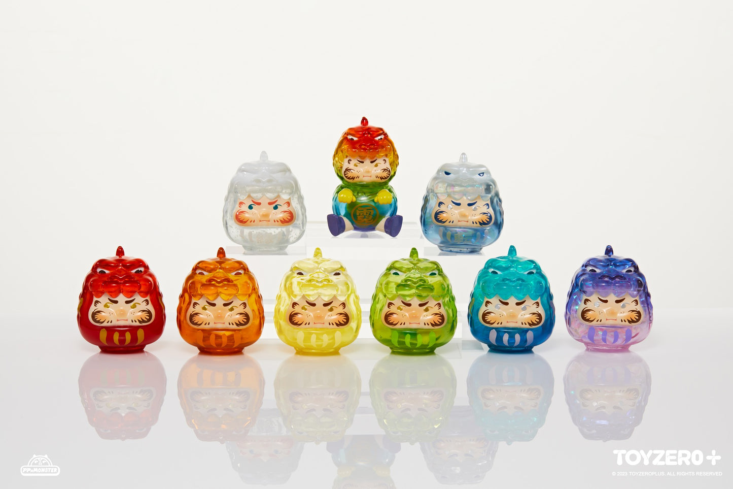 PP X MONSTER Rainbow Daruma Blind Box PP X MONSTER 霓彩達摩盲盒