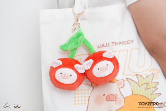 LULU THE PIGGY FRUIT - CHERRY PLUSH KEYCHAIN (10CM)