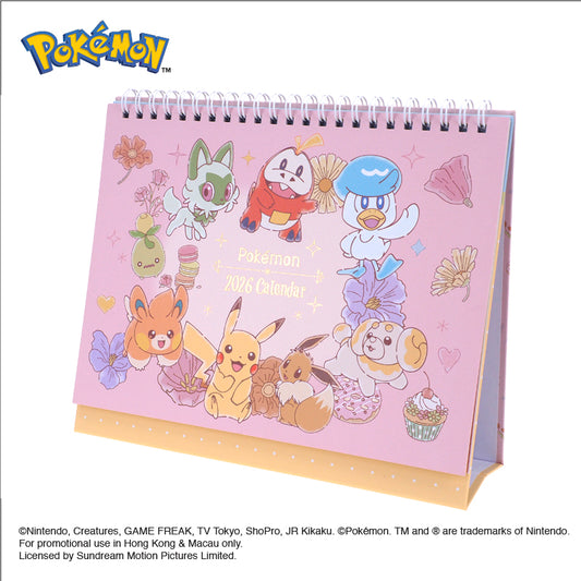 Pokémon 2026 Desktop Calendar 2026 座檯月曆