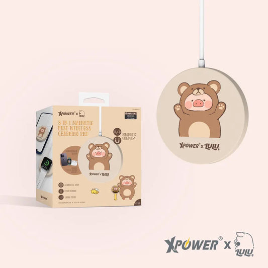 XPower x Lulu the piggy 3 in 1 Magnetic Fast Wireless Charging Pad (WLM7)