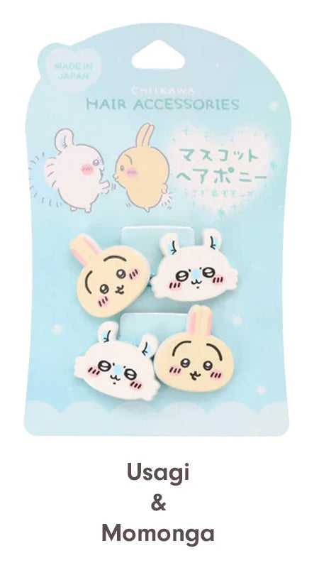 Chiikawa Mascot Hair Tie 2P (Usagi & Momonga)