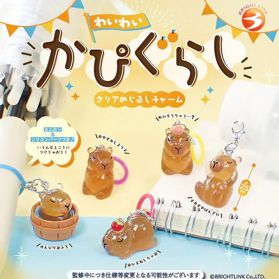 日常水豚造型吊飾盲盒 Waiwai Kapigurashi Clear Marker Charm Blind Box