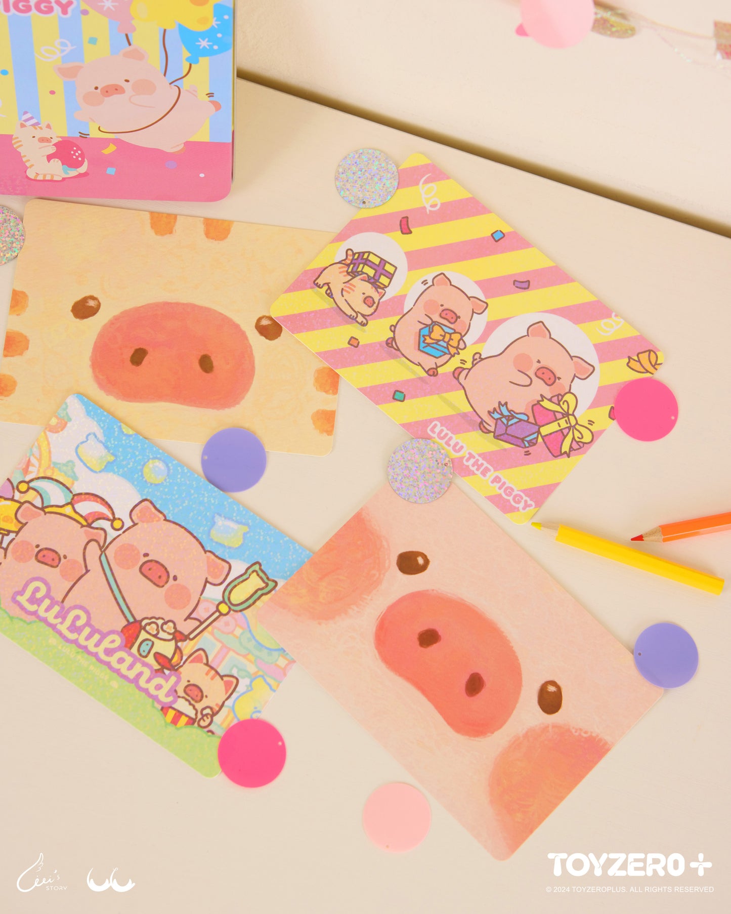LuLu the Piggy Generic - Postcard Set