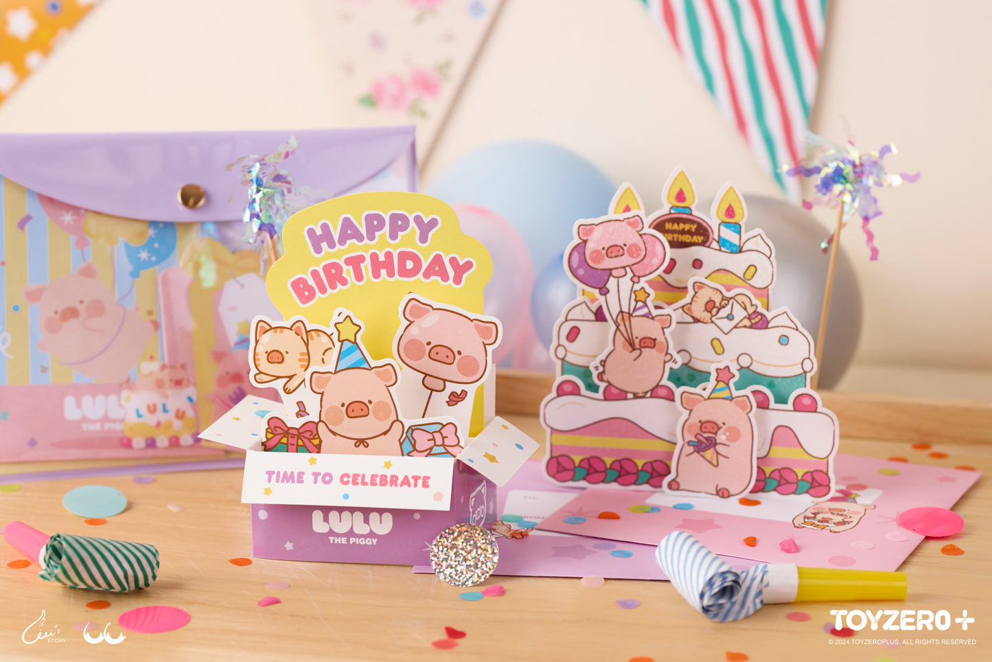 LuLu the Piggy Birthday - Birthday Card (A)