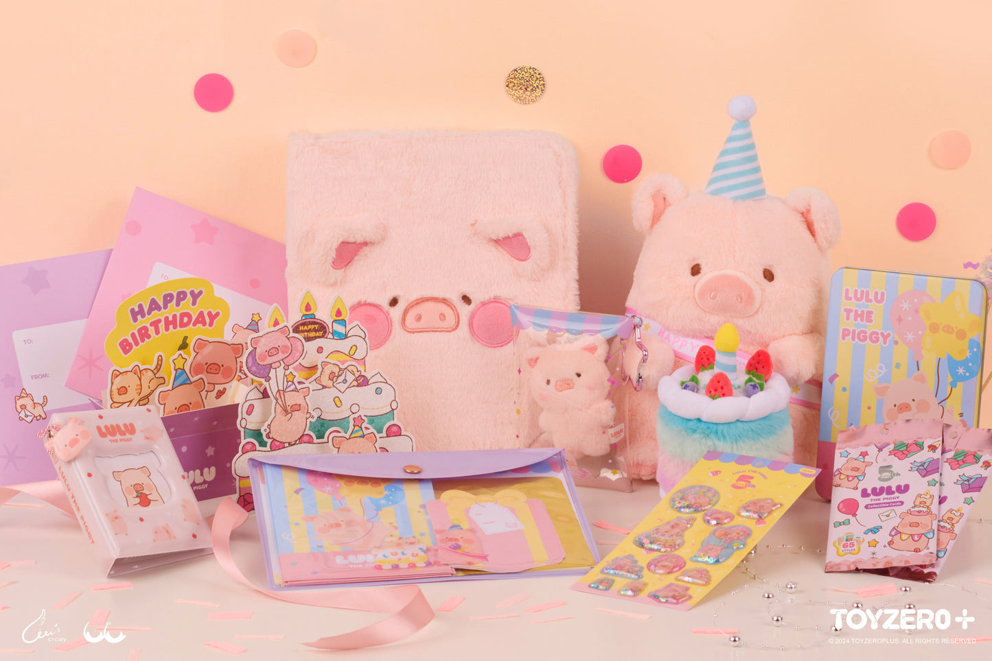LuLu the Piggy Birthday - Birthday Card (A)