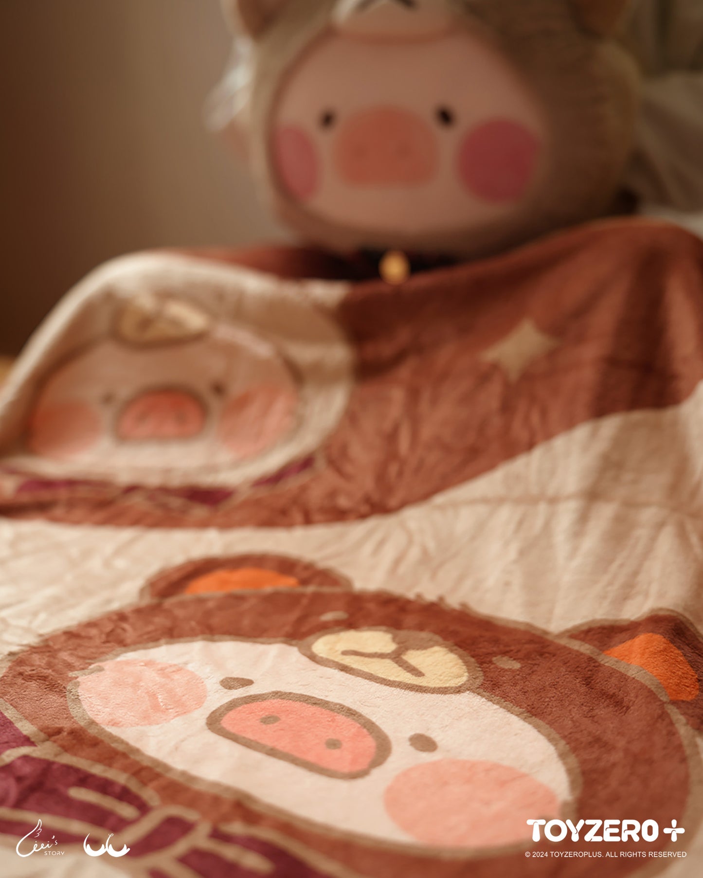 LuLu the Piggy - Teddy LuLu Hand Warmer Cushion + Blanket