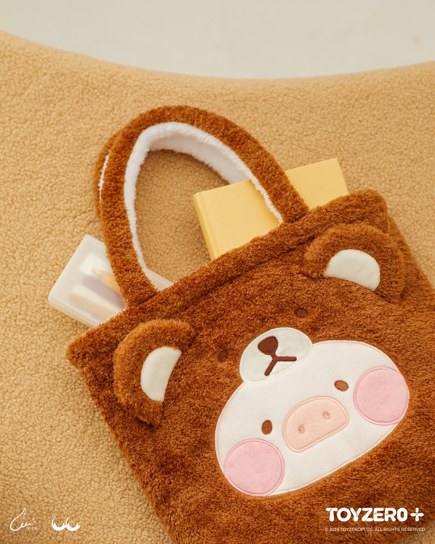 LuLu the Piggy Costume Series - Fluffy Reversable Bag