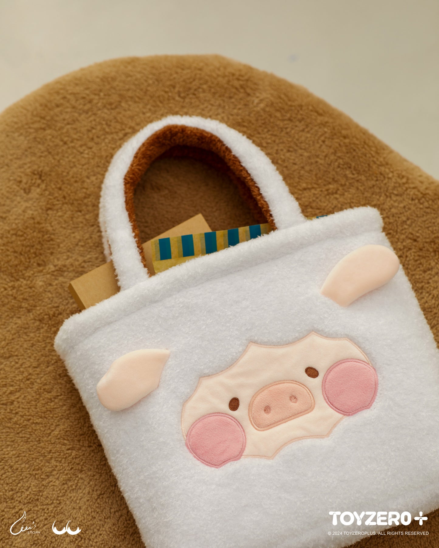 LuLu the Piggy Costume Series - Fluffy Reversable Bag