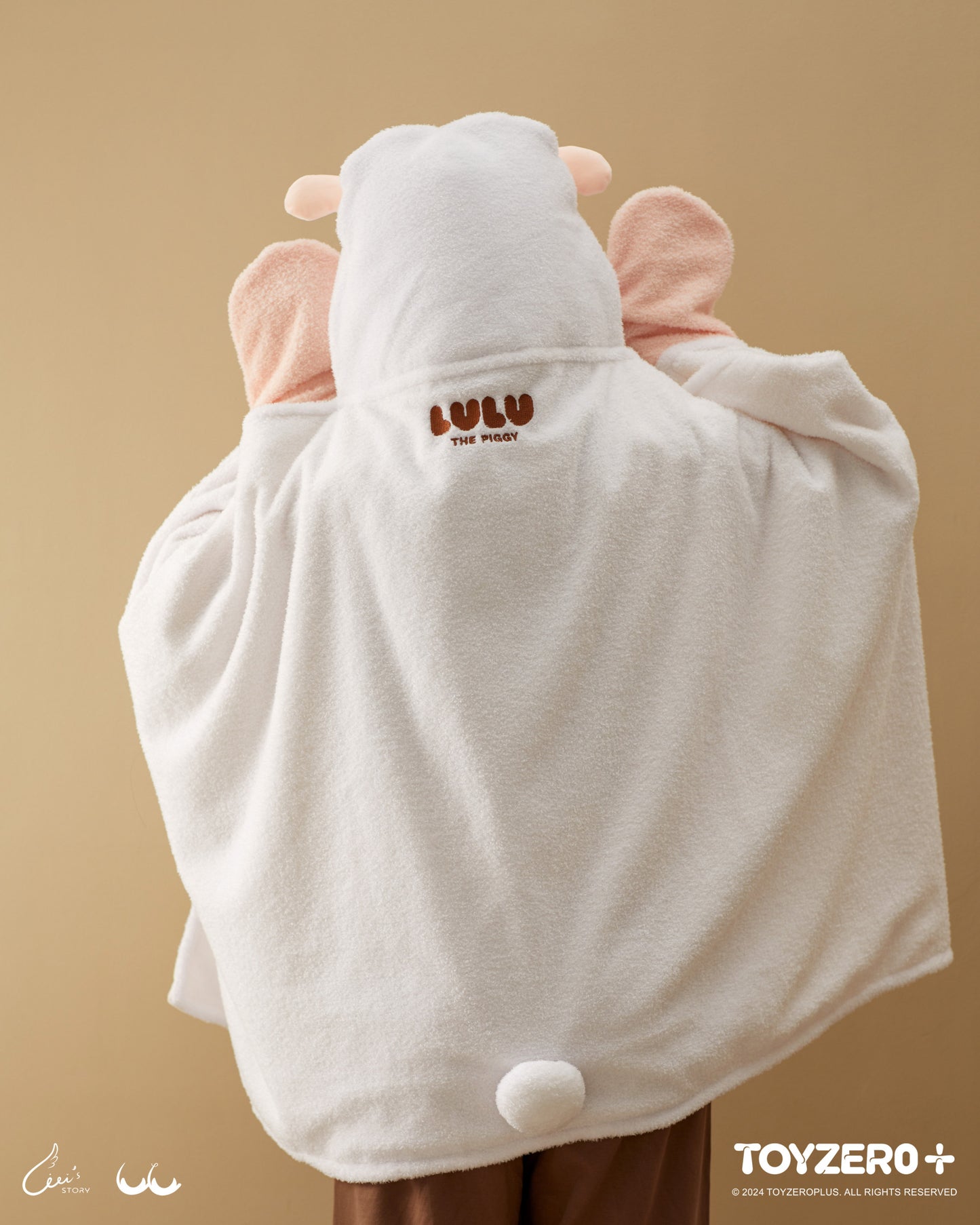 LuLu the Piggy Costume Series - Blanket with Hat (Sheep) 罐頭豬LuLu è®?裝系å?? - é?£帽空調毯 (豬ç¾?)