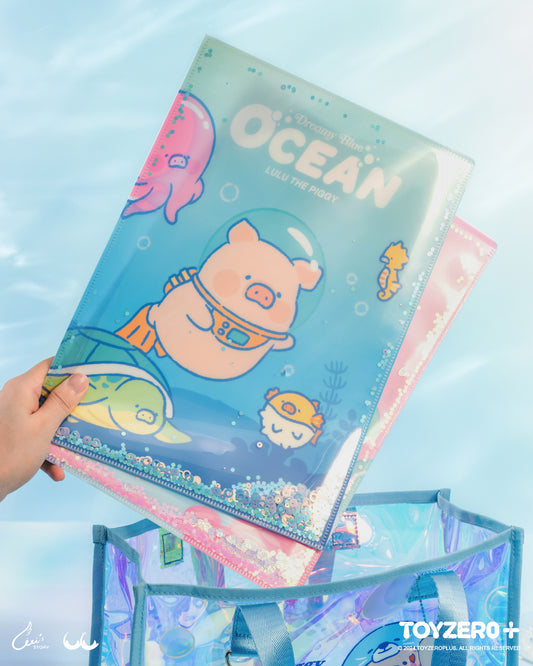 LuLu the Piggy Ocean - Glitter A4 Folder (Diver ver.)