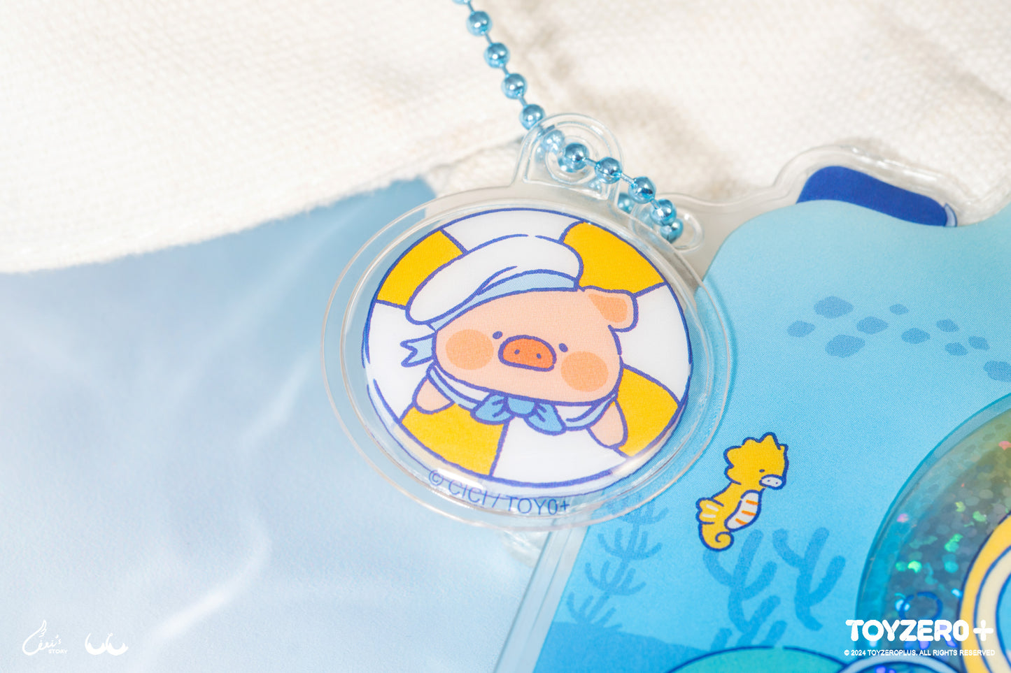 LuLu the Piggy Ocean - Badge Bag