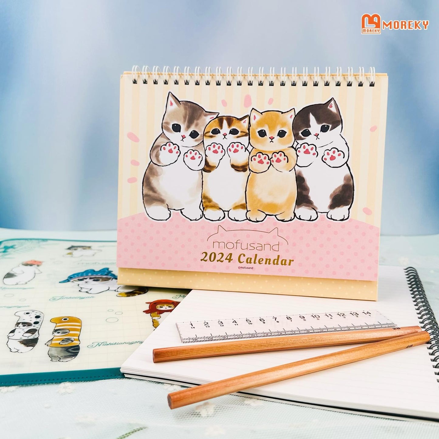 Mofusand Desktop Calendar 2024