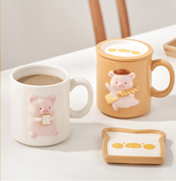 LuLu the Piggy Bakery Mug with Lid