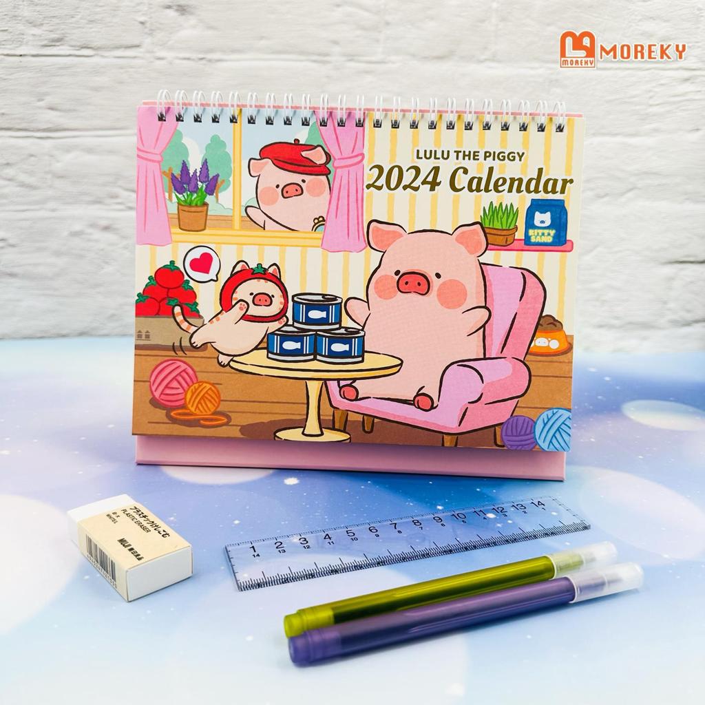 LuLu the Piggy Desktop Calendar 2024