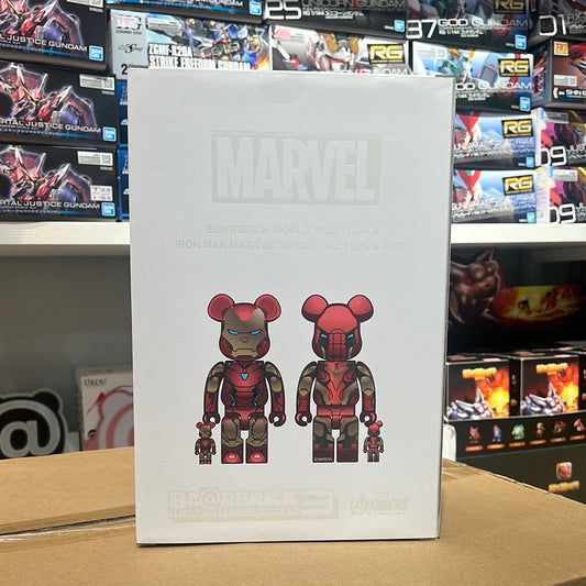Bearbrick World Wide Tour 3 Iron Man Mark 85 Chrome Ver. 100% 400%