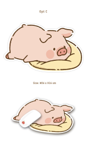 TOYZEROPLUS LuLu the Piggy Mouse Pad - Sleeping