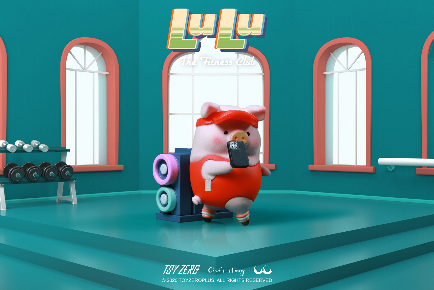 TOYZEROPLUS Lulu the piggy - Fitness Club