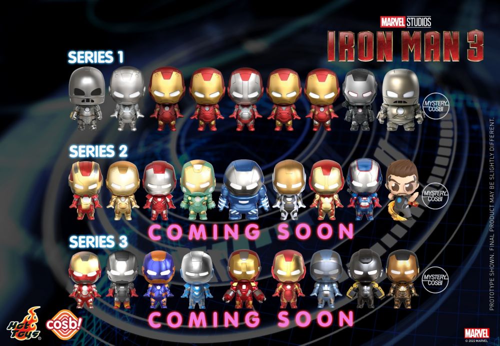 IRON MAN 3 IRON MAN COSBI BOBBLE-HEAD Series 2 Blind Box by Hot Toys