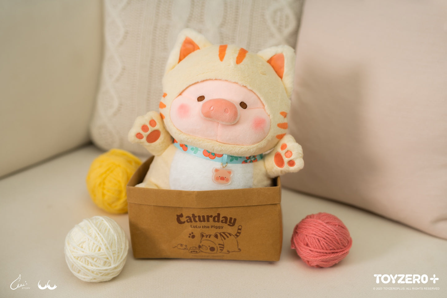 LuLu The Piggy Caturday - LuLu 30cm Plush Toy 罐頭豬LuLu 豬咪日常 - LuLu 30cm 公仔