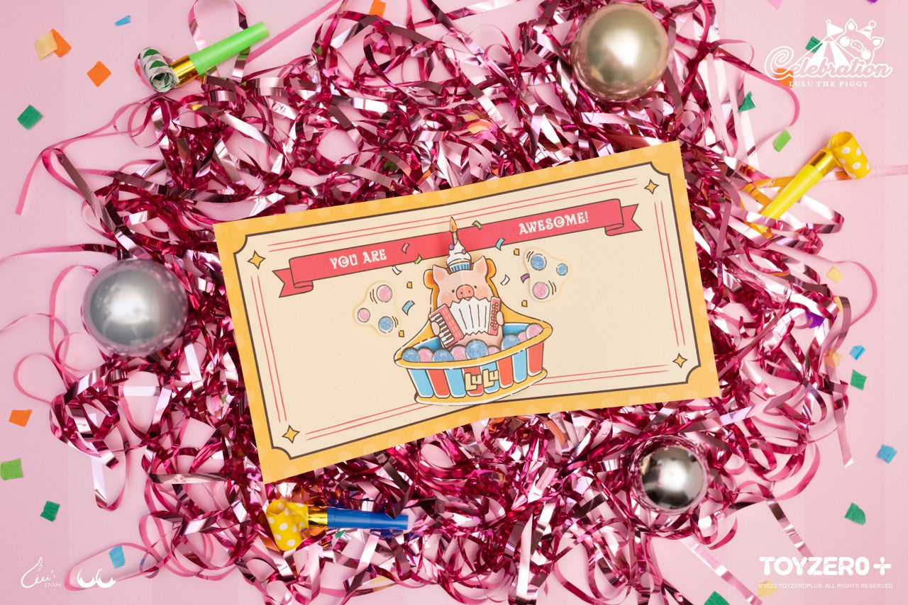LuLu The Piggy Celebration - 3D Greeting card 體賀卡