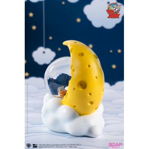 Tom and Jerry Cheese Moon Snow Globe