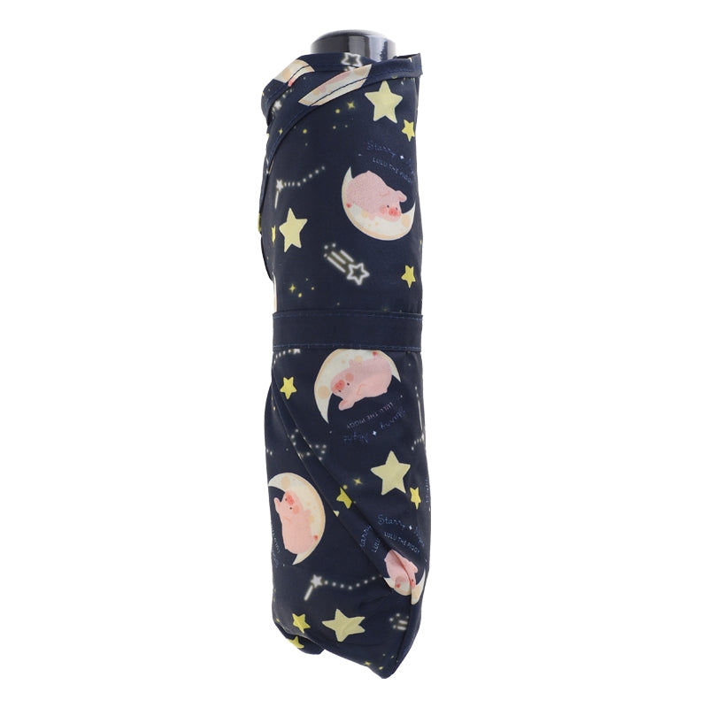 LuLu The Piggy 55cm x 8 Ribs 3-Fold Hand-Open Umbrella