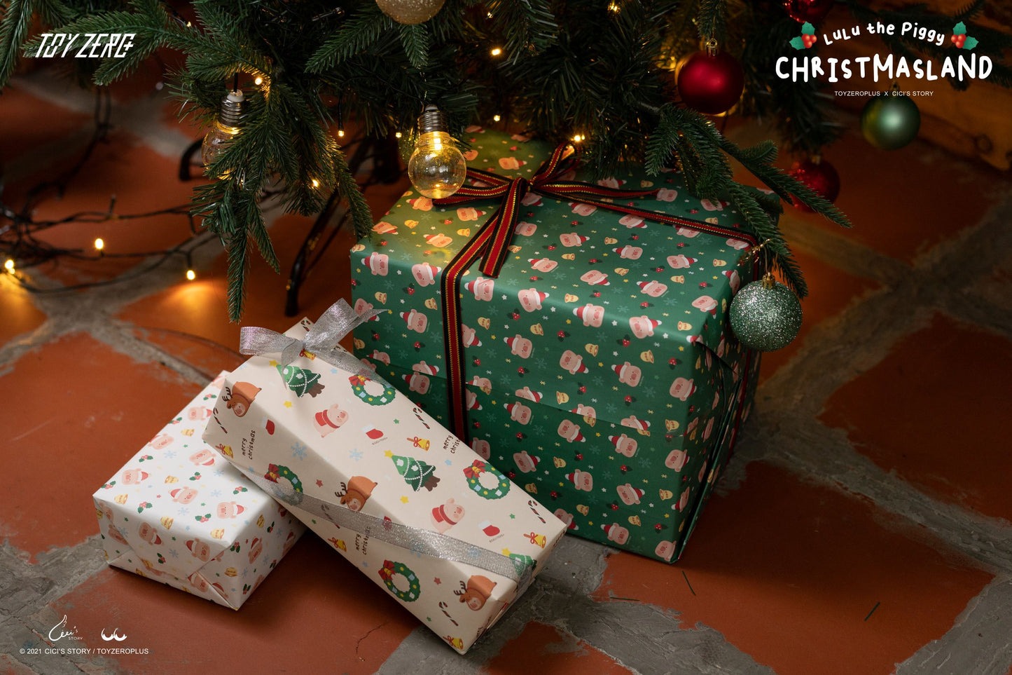 LuLu the Piggy Christmasland Wrapping Paper