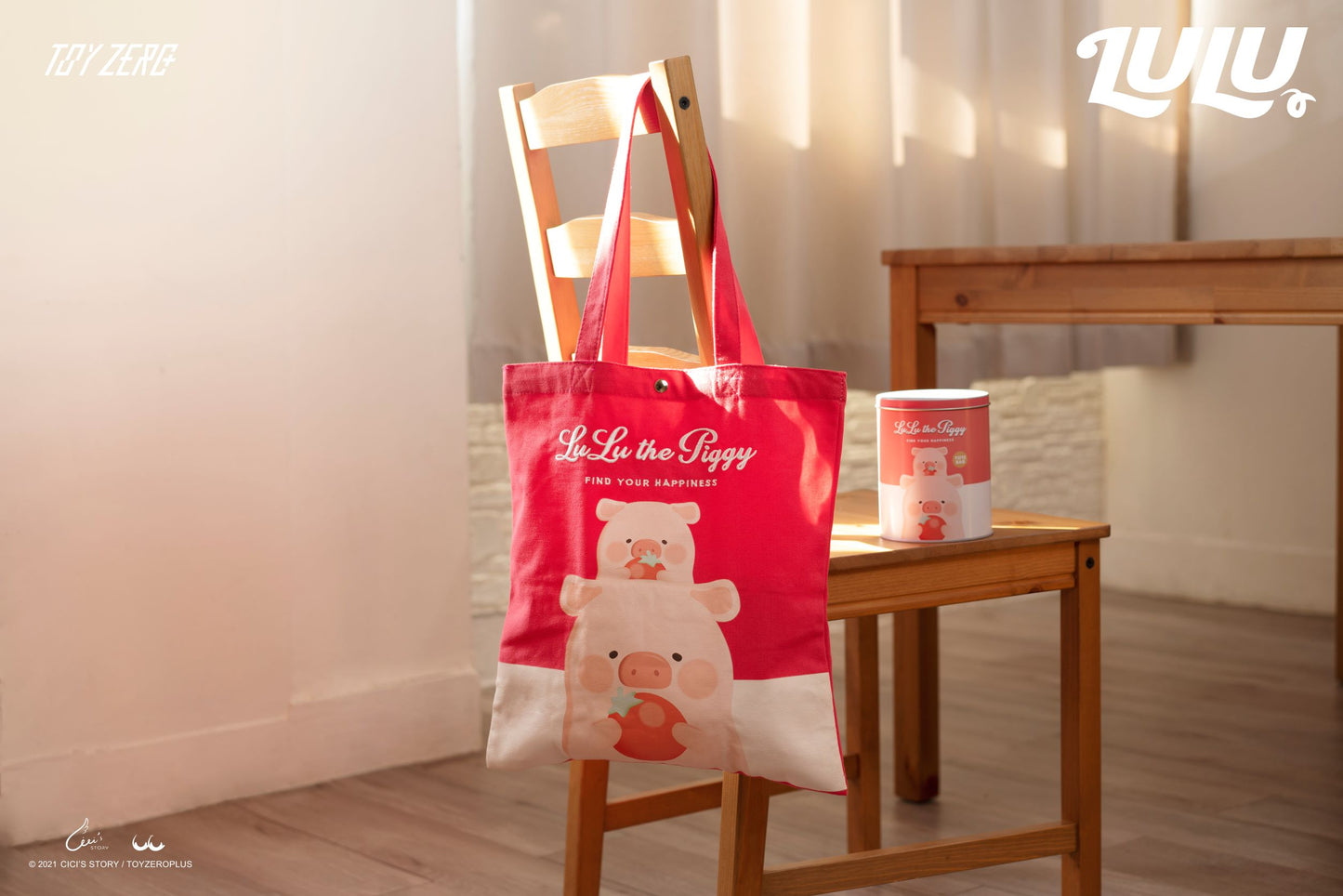 LuLu the Piggy Express Tote Bag - Tomato