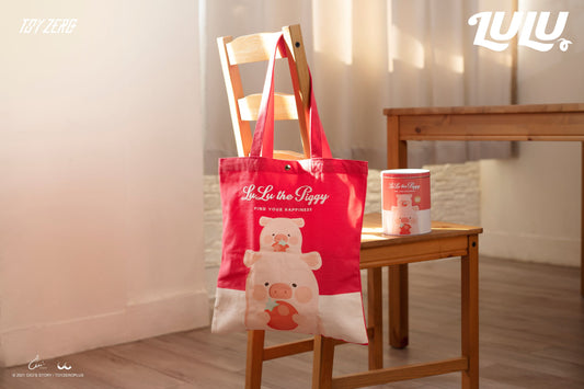 LuLu the Piggy Express Tote Bag - Tomato