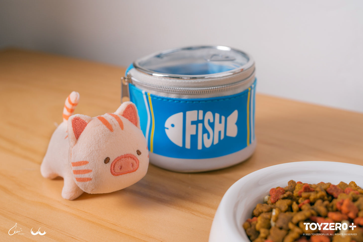 LuLu The Piggy Caturday - Kitty Plush Keychain (Can ver.) 罐頭豬LuLu 豬咪日常 - 豬咪毛絨掛件 (罐頭款)