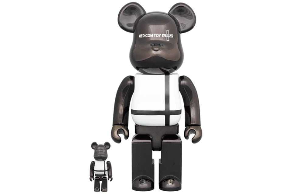 (Japan Exclusive) Bearbrick Medicom Toy Plus Black Chrome 100% ?%