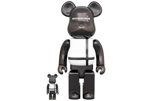 (Japan Exclusive) Bearbrick Medicom Toy Plus Black Chrome 100% ?%