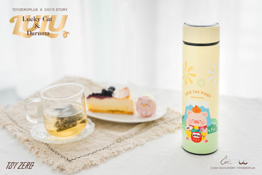 Lulu The Piggy Lucky Cat Thermal Water Bottle