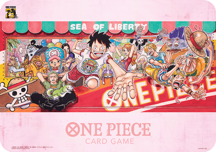 Bandai Carddass 海賊王咭牌遊戲 - 25週年紀念 限定遊戲墊及咭盒套裝 One Piece 25th Anniversary Play Mat and Storage Box Set
