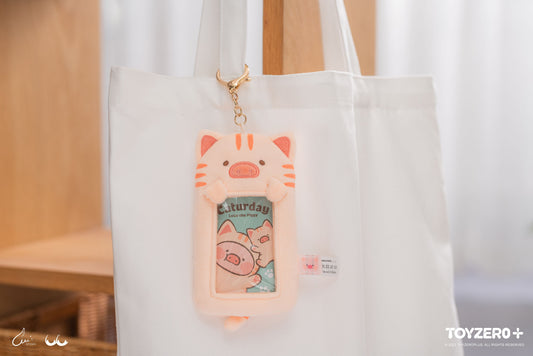 LuLu The Piggy Caturday - Kitty Photocard Holder Keyring 罐頭豬LuLu 豬咪日常 - 豬咪毛絨卡套