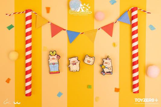 LuLu The Piggy Celebration - Pins set 罐頭豬 LuLu 歡樂時光- 襟章