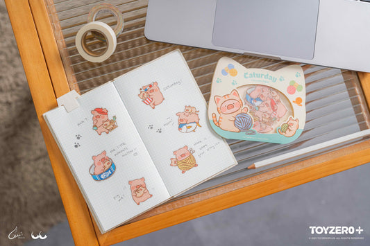 LuLu The Piggy Caturday - Sticker Set 罐頭豬LuLu 豬咪日常 - 貼紙包