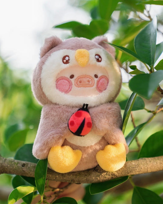 LuLu the Piggy Animal Party Vol.2 Huggy Plush Keychain (Owl Lu Ver.)