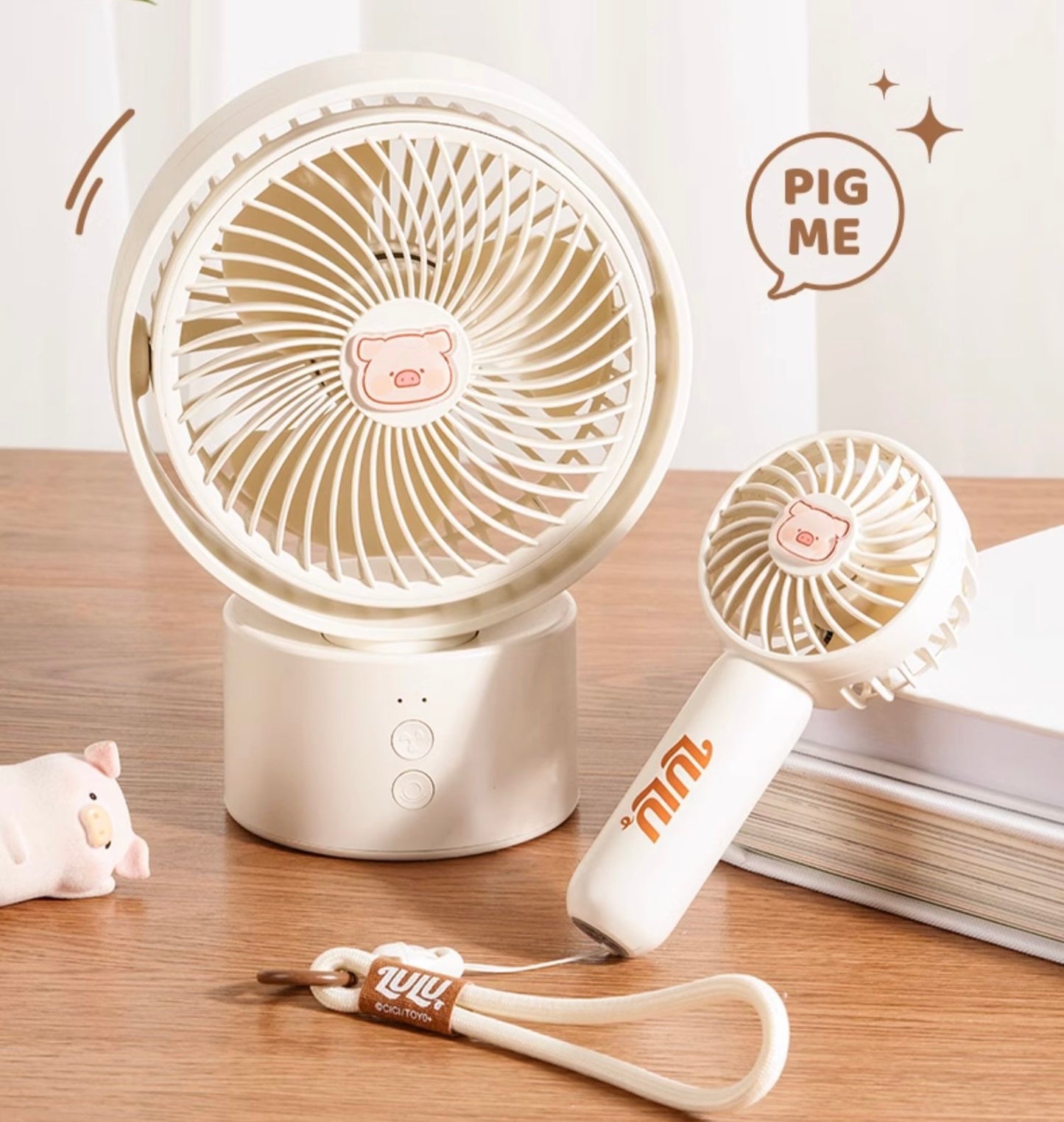 LuLu the Piggy Electrical Fan - White