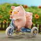 LuLu the Piggy Special Edition Tandem bike 罐頭豬LuLu 協力車吊卡