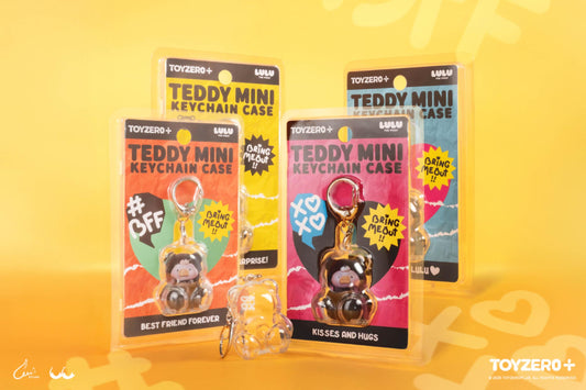 LuLu the Piggy Teddy Mini Keychain Case