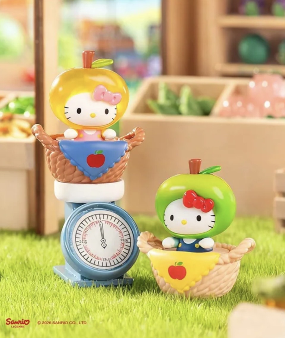Hello Kitty 果籃甜心系列-搖搖萌趣豆 Fruit Basket Sweetheart Series-Wobble Moetch Bean