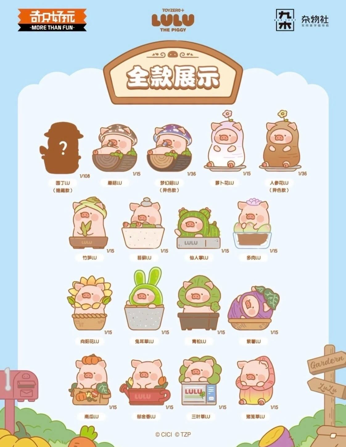 LuLu the Piggy LuLu花房系列萌粒盲袋 Garden Miniature Blind Bag