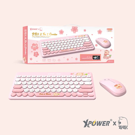 XPower x 罐頭豬Lulu🐷 KB2 2in1 ComboMini Wireless Keyboard & Mouse