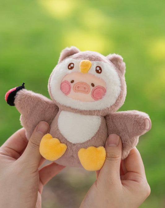 LuLu the Piggy Animal Party Vol.2 Huggy Plush Keychain (Owl Lu Ver.)