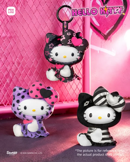 [Sanrio] Hello Kitty街頭潮變系列搪膠毛絨公仔盲盒 Street Style Remix Series Relaxing Plush Keychain Blind Box