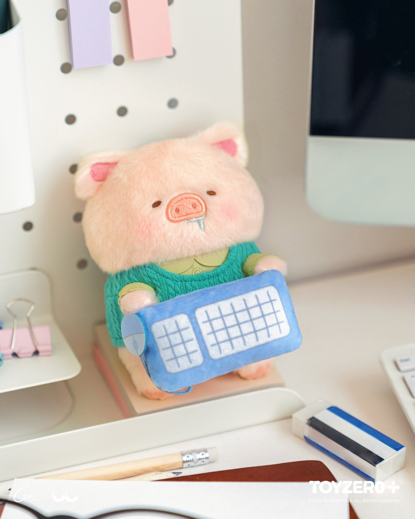 Lulu the Piggy-Office Series My Workplace Partners Monitor Plush Keychain Blindbox 我的上班伙伴毛絨屏幕掛件盲盒