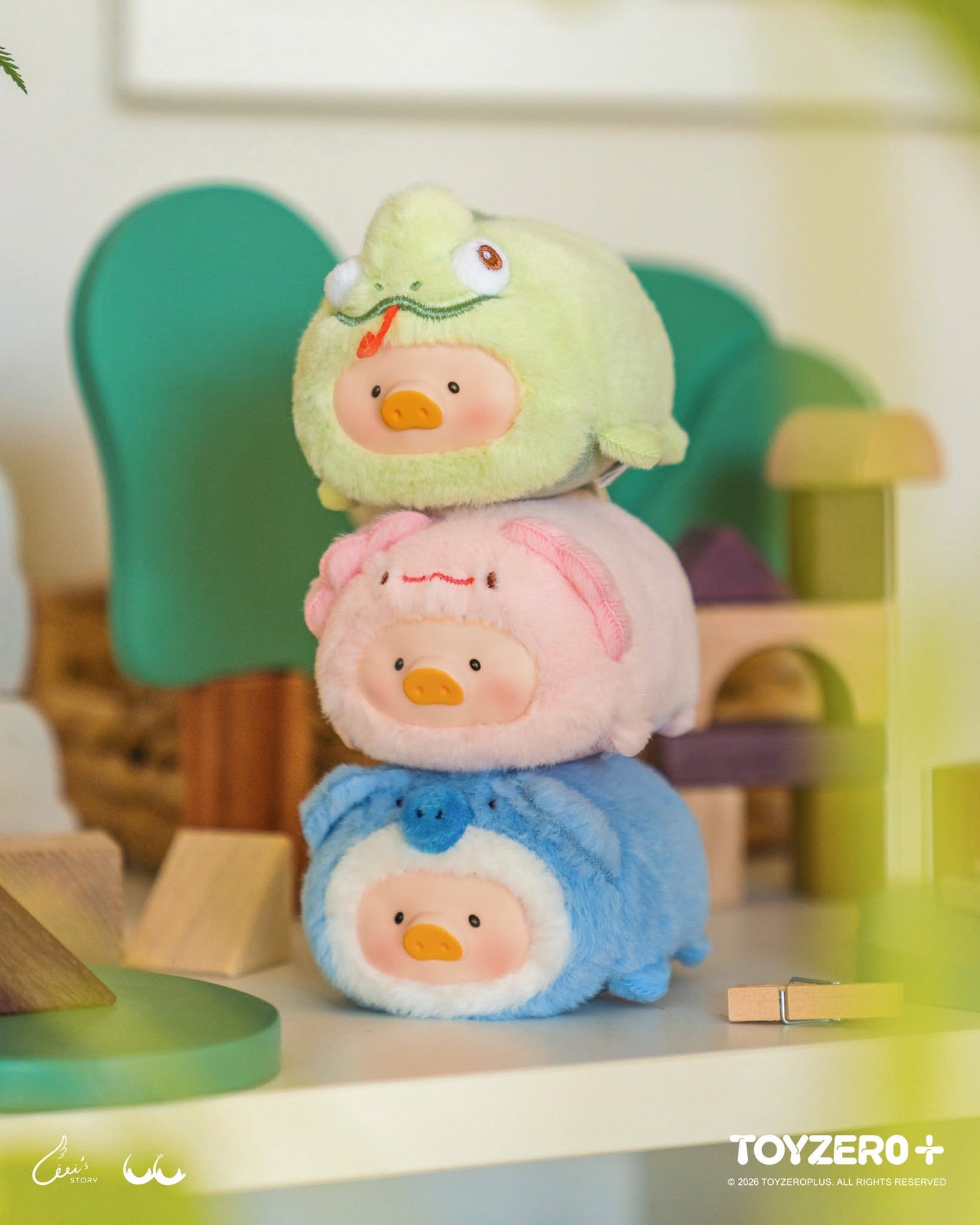 LuLu the Piggy Animal Party Vol.2 Stick Together PVC Face Plush Keychain (Blind Box)